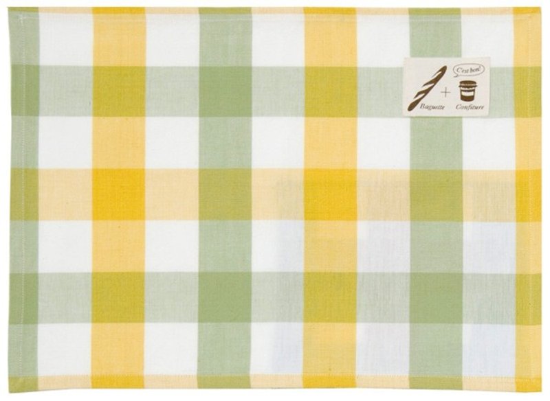 Regal 黄绿大格纹织布餐垫 - 餐垫/桌巾 - 棉．麻 