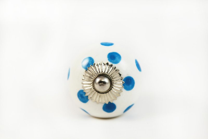 [SUSS] 蓝色点点水玉设计师把手＿适用柜子/抽屉/门把/把手（大） - 其他 - 其他材质 蓝色