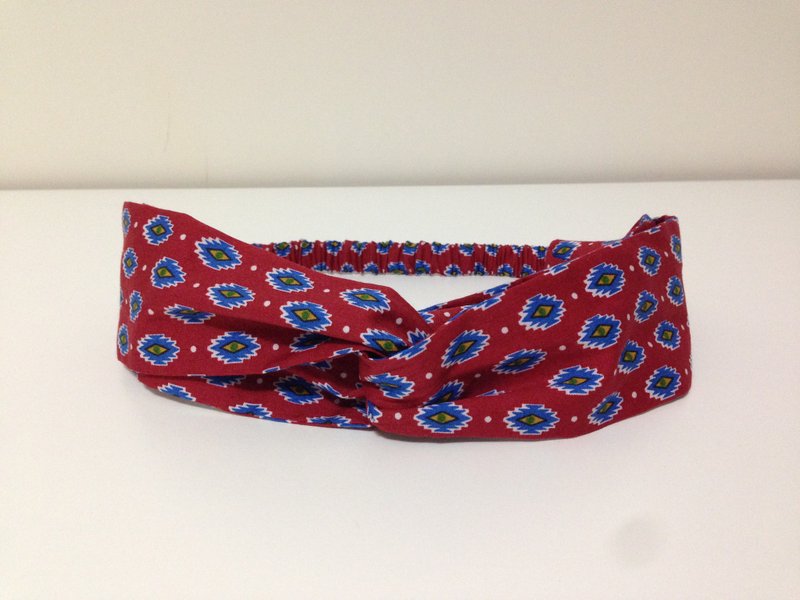 红菱形复古发带 - 发饰 - 其他材质 红色