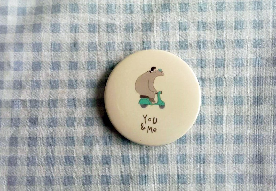 咻咻熊/You&Me/-5.8cm胸章 - 徽章/别针 - 塑料 金色