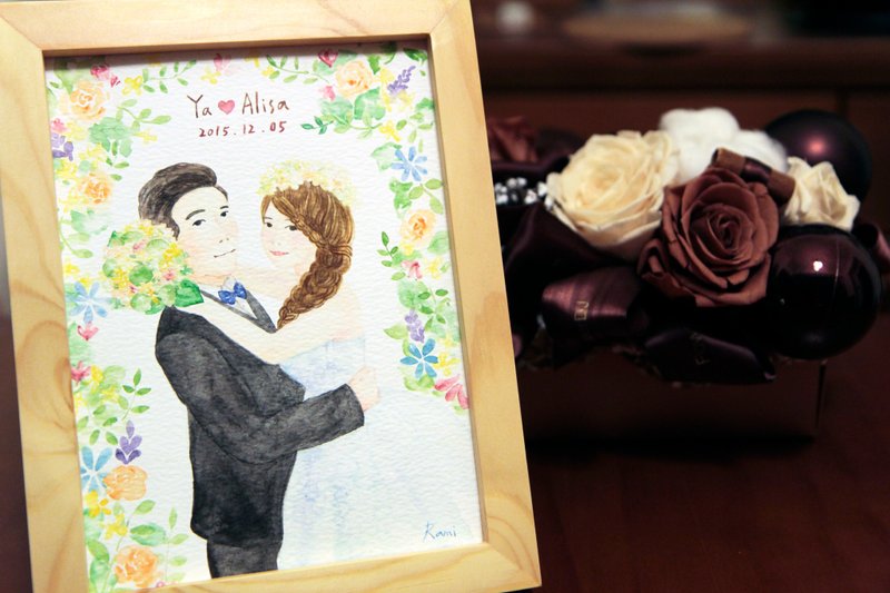 喜帖插画/喜帖设计/卡片/花边绘制/订制画/婚礼 - 喜帖 - 纸 