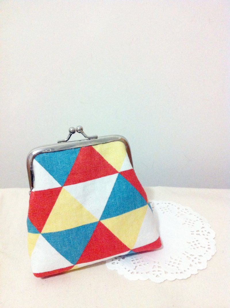 【针仕事】大三角口金包、零钱包 - 零钱包 - 其他材质 