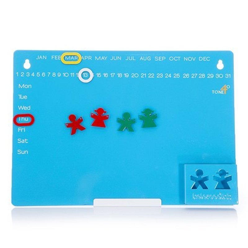 迷你版亮彩酷乐板 / 行事历、便条纸、笔座 - 蓝色 - 摆饰 - 其他金属 蓝色