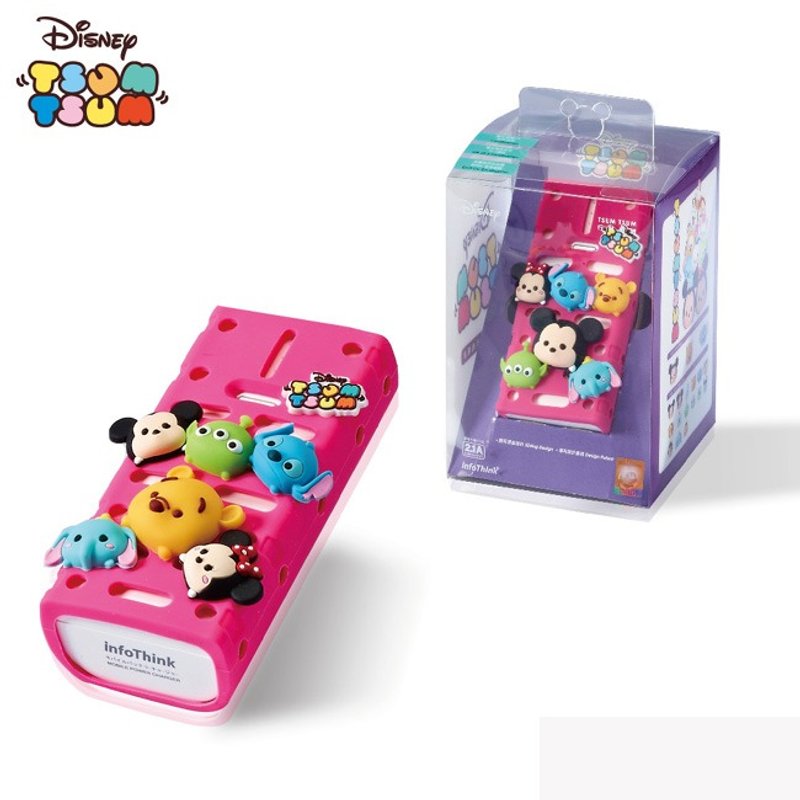 InfoThink x 迪士尼 TSUM TSUM 行动电源5200mAh(角色随机) - 充电宝/传输线 - 硅胶 多色