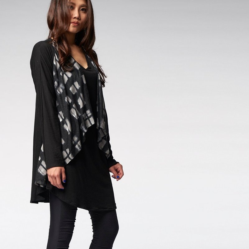 假二件外罩式修饰洋装 - 洋装/连衣裙 - 其他材质 黑色