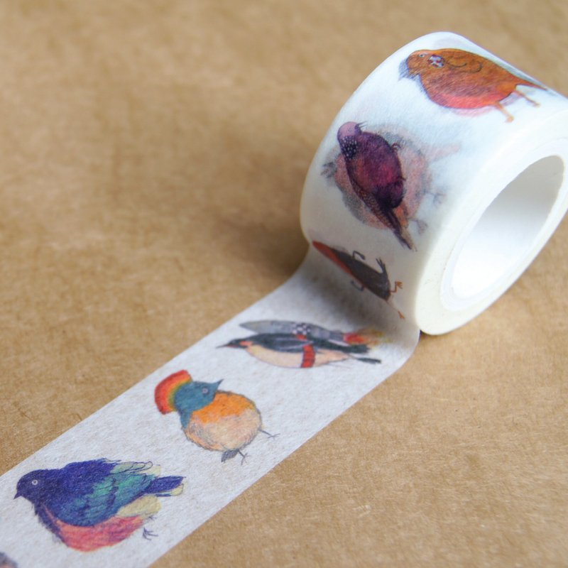 MANY BIRDS 小鸟纸胶带 B款 - 纸胶带 - 纸 多色