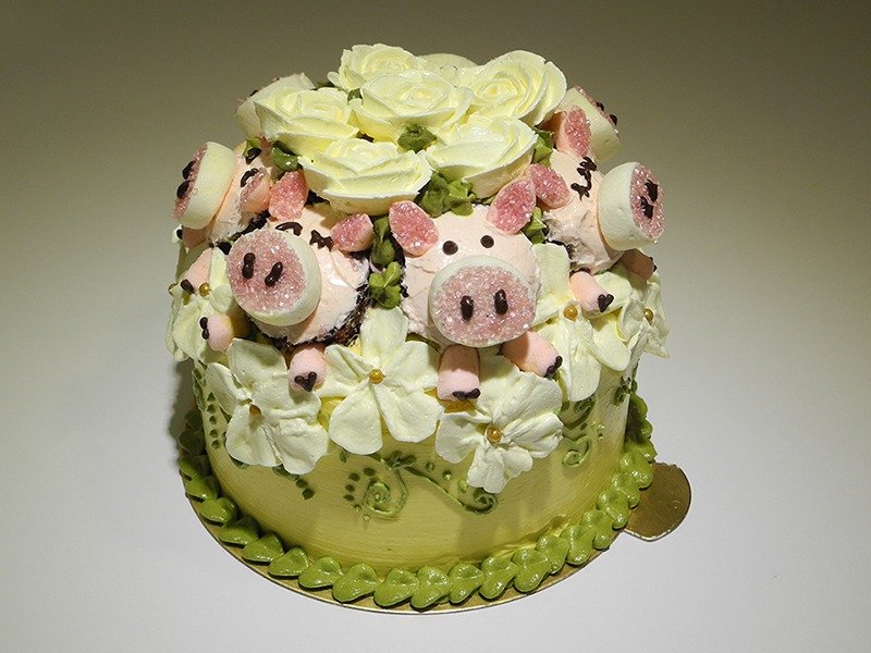 【Felicitas Pâtissérie】小猪花园3D立体蛋糕 - 其他 - 新鲜食材 多色