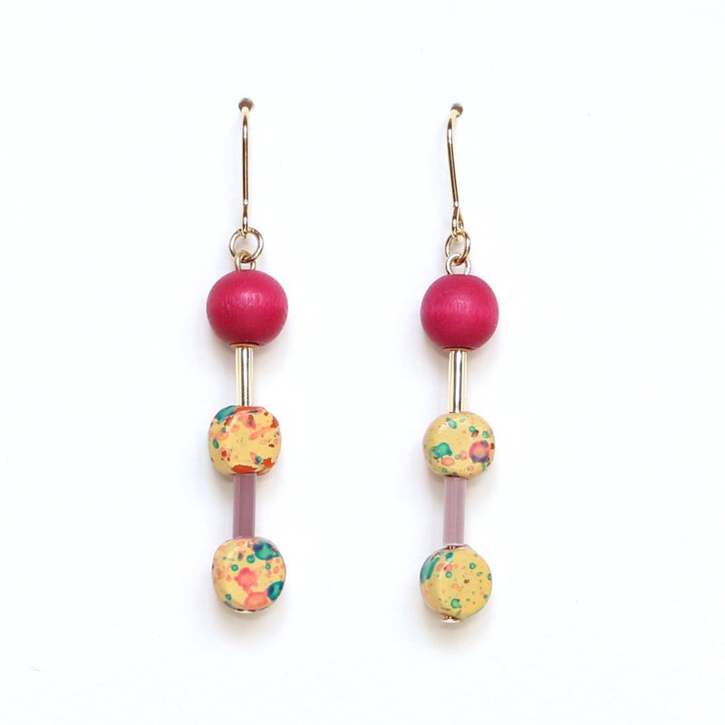 [ 颗粒 ] 耳针式・耳夹式 耳环 - 耳环/耳夹 - 其他材质 多色