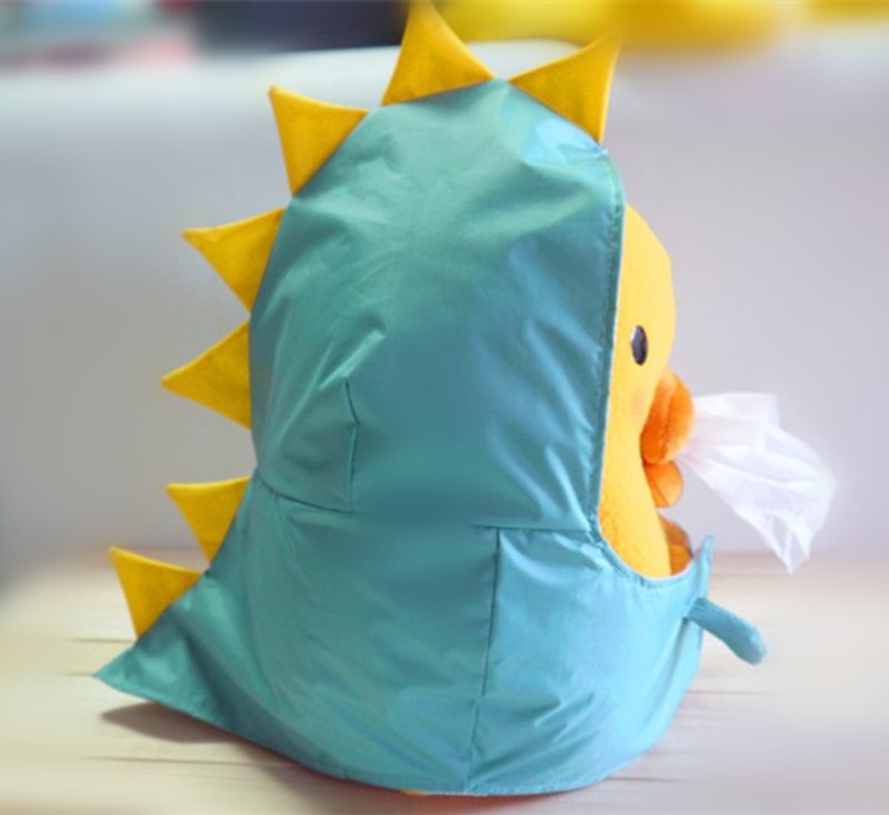 Bucute面纸套新衣服+小恐龙雨衣/面纸盒/全球限量/独家发售/手工/ - 摆饰 - 防水材质 蓝色