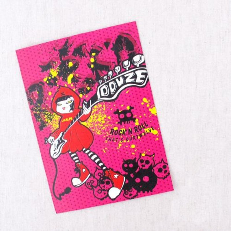 1212玩乐设计逗趣明信片-摇滚小红帽 - 卡片/明信片 - 纸 