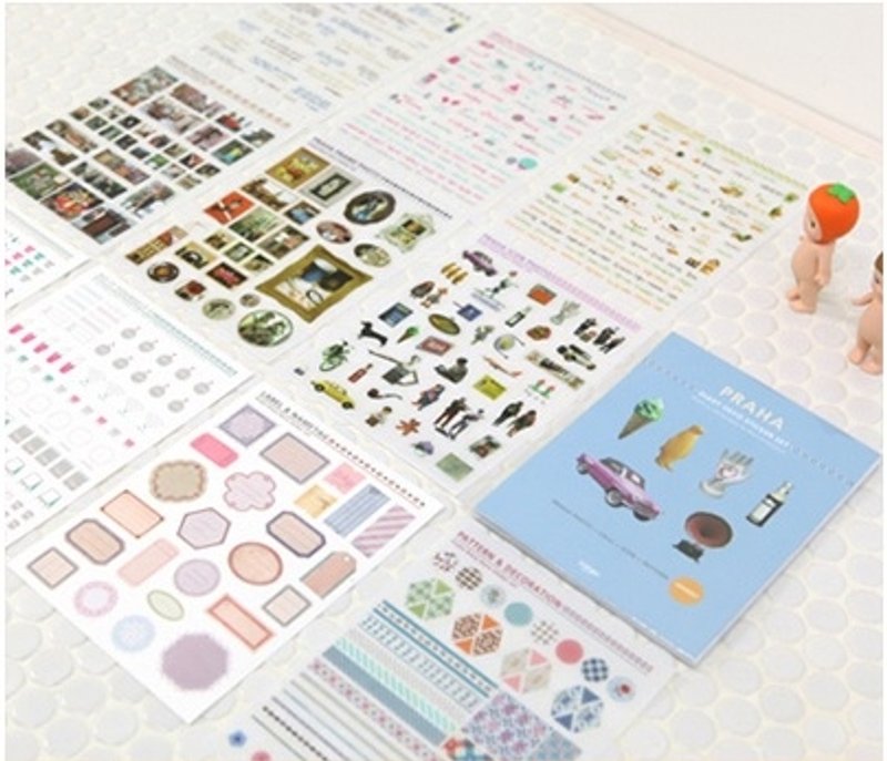 Dessin x Indigo-布拉格写真贴纸组(10入),IDG74737 - 贴纸 - 纸 多色