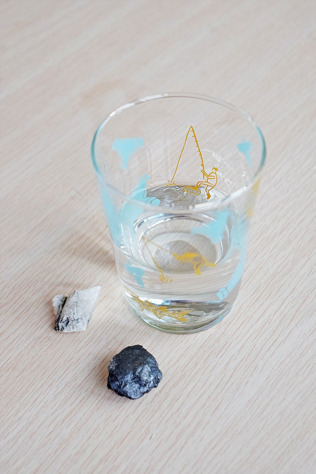 玻璃水杯/消波块与海钓大叔 - 茶具/茶杯 - 玻璃 