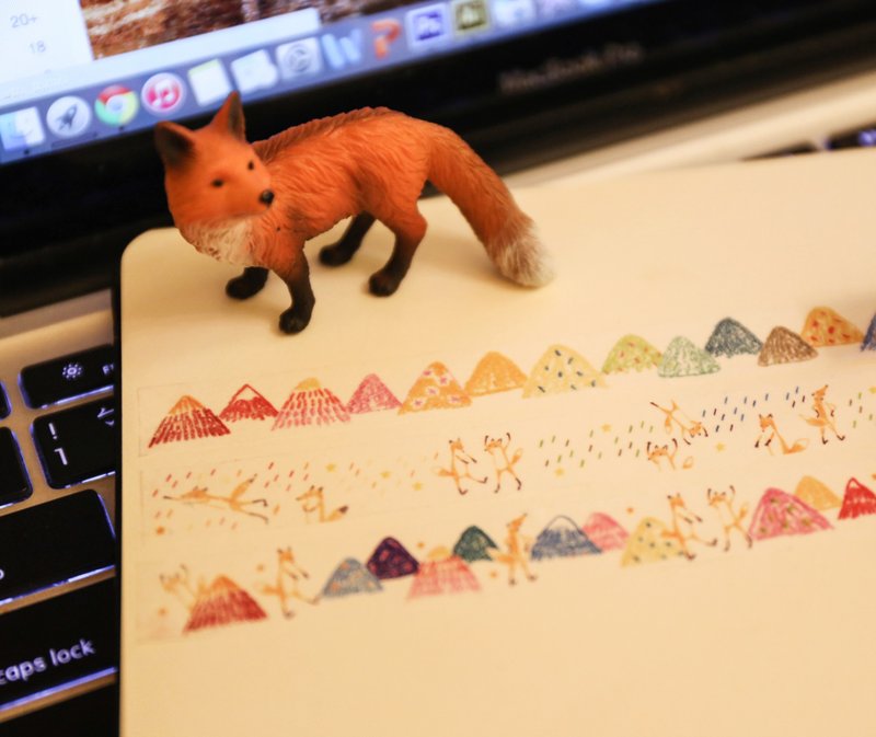 2015春季纸胶带─森林狐狸三款组合 （预购5月中出货） - 纸胶带 - 纸 白色