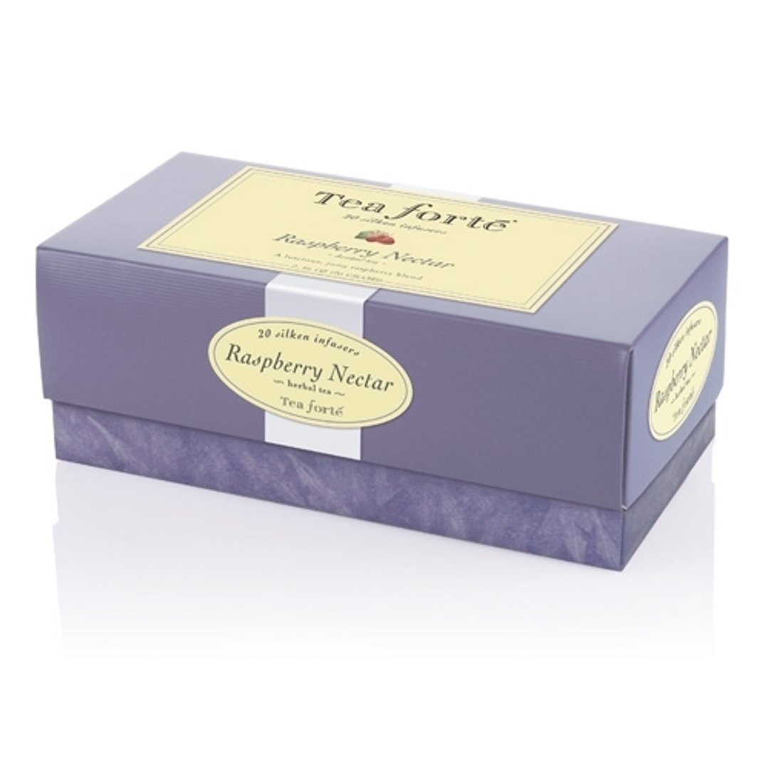 /限时优惠/ Tea Forte 20入金字塔型丝质茶包-覆盆莓子茶 Ribbon Box - Raspberry Nectar - 茶 - 其他材质 红色