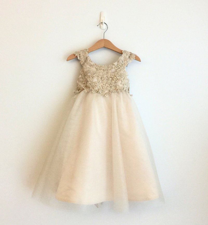 香槟金蕾丝典雅小礼服 - 其他 - 聚酯纤维 金色