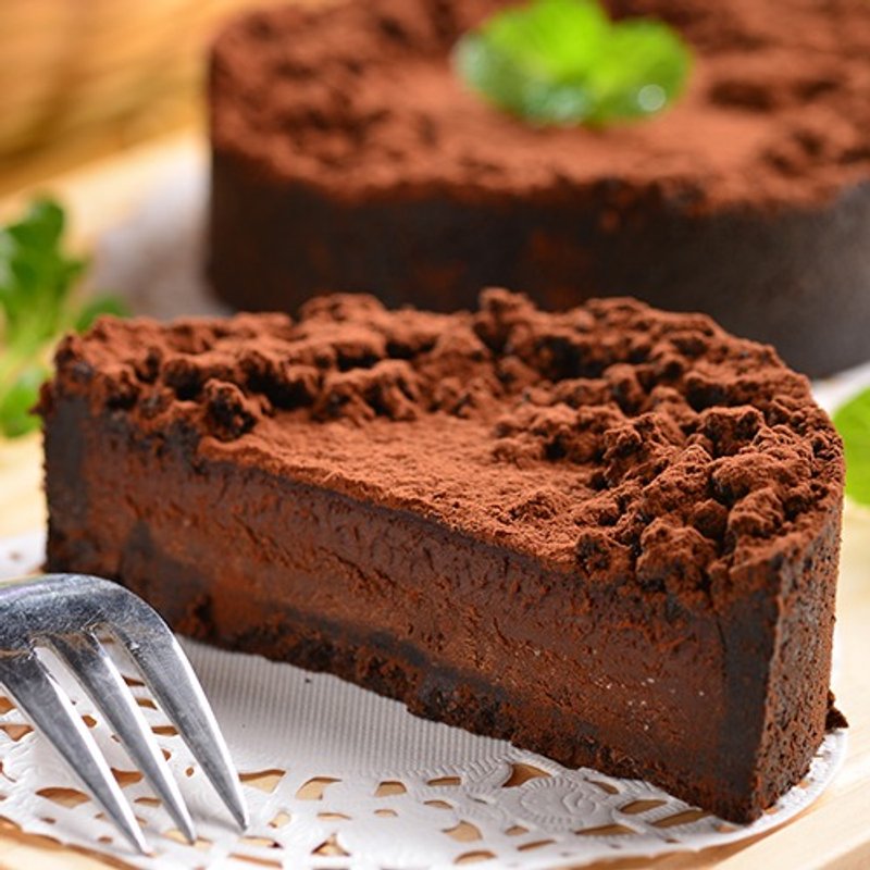 ★Aposo艾波索．奥斯卡生巧克力派4寸★法式烘焙的甜点作法！上层比利时巧克力如丝绸般滑顺、细柔与慕斯般口感让您一吃就上瘾 - 咸派/甜派 - 新鲜食材 咖啡色