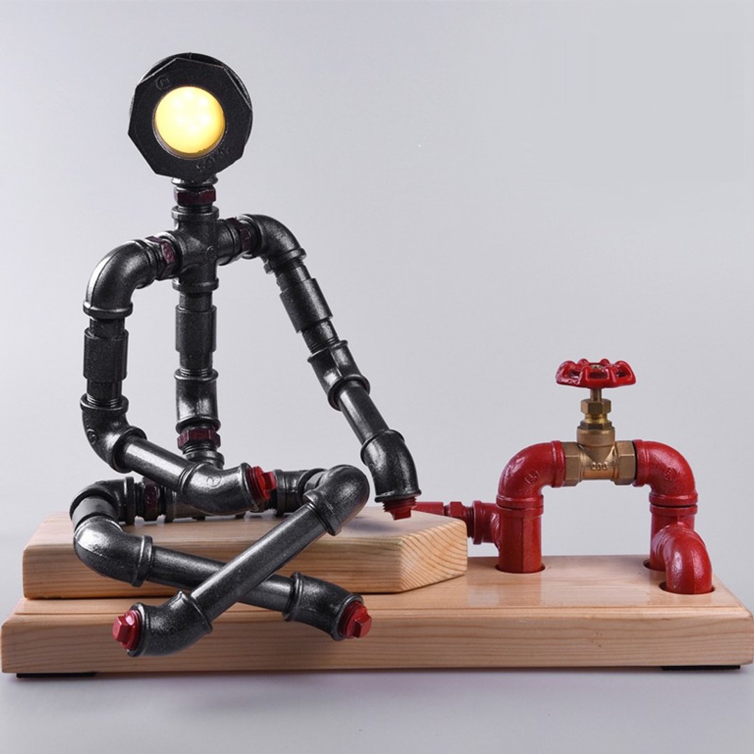 创意机器人LED台灯礼物摆件 - 灯具/灯饰 - 其他金属 灰色