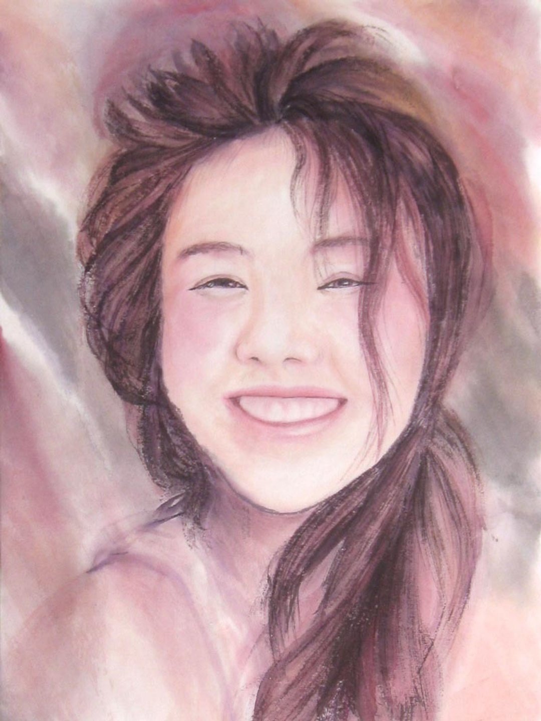 定制手绘水墨画像-若水30x40cm画心 - 订制画像 - 纸 多色