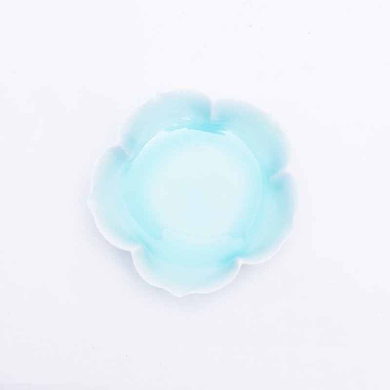 创意青釉陶瓷莲花盘组 简约现代优雅设计 景德镇制 - 浅碟/小碟子 - 其他材质 