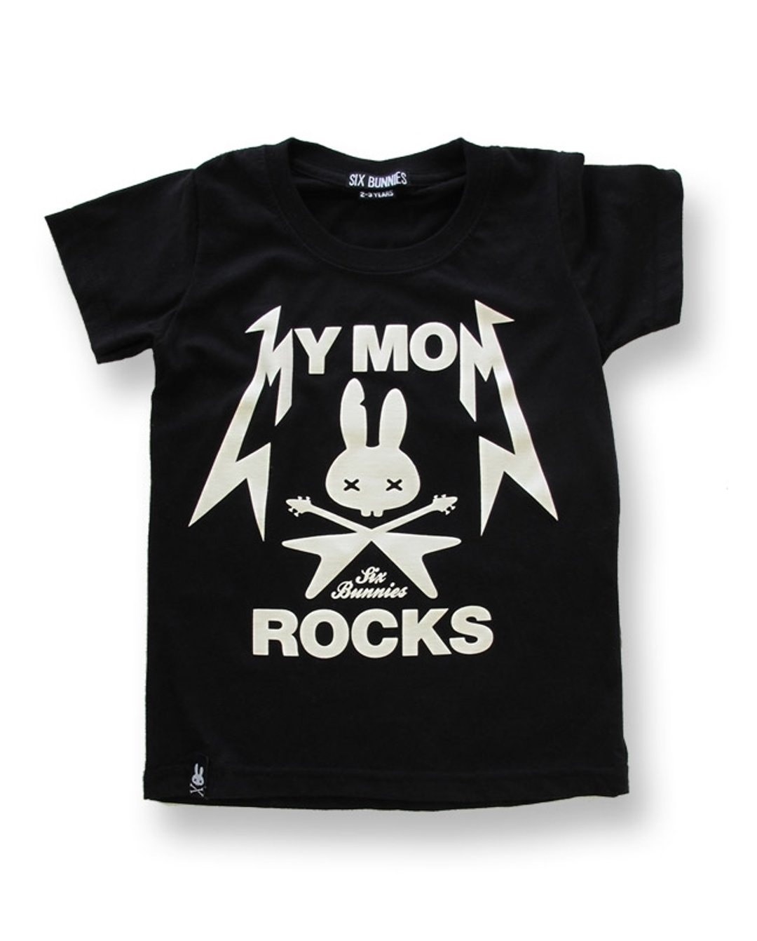 我的酷妈咪 T恤 - My MOM Rocks T-Shirts #SIX BUNNIES - 其他 - 棉 黑色