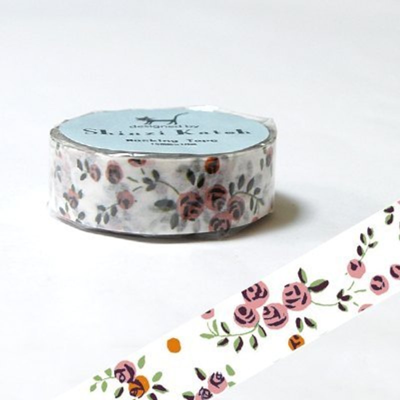 Shinzi Katoh 加藤真治 Original原创插画 纸胶带(浪漫玫瑰 SKS-281) - 纸胶带 - 纸 多色