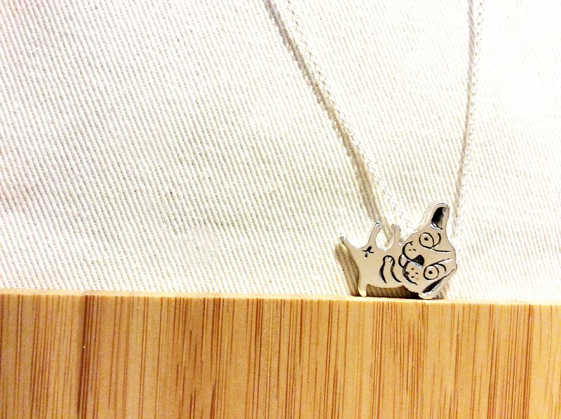 ✿手雕纯银项练✿摔不倒人生系列动物♦摔不倒~狗 - 项链 - 压克力 白色