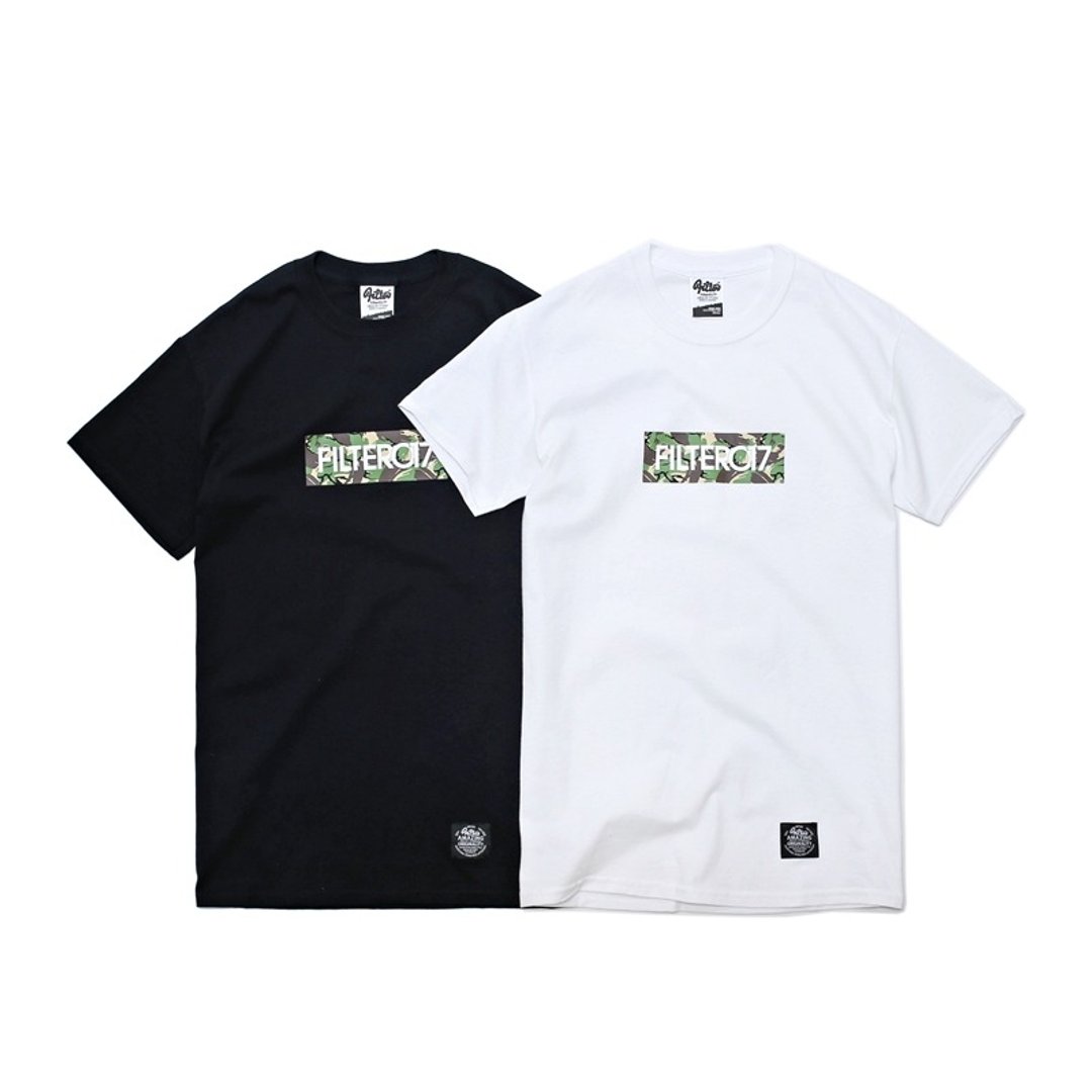 Filter017 Camo Box Logo Tee - 男装上衣/T 恤 - 其他材质 多色