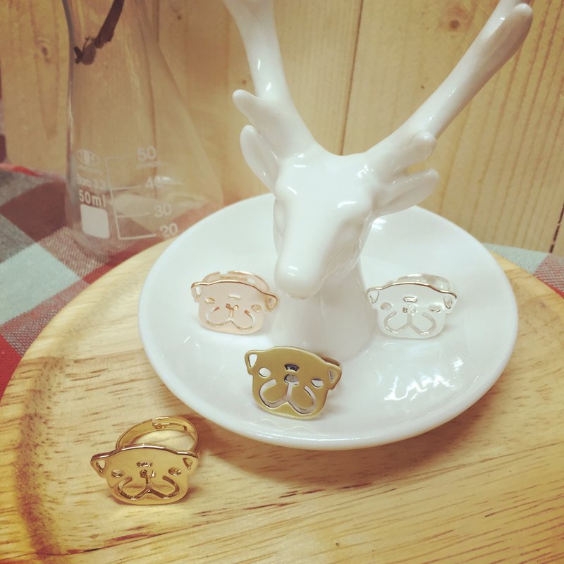 Oops 巴戈头铜片剪影戒指-圣诞礼物- - 戒指 - 其他金属 