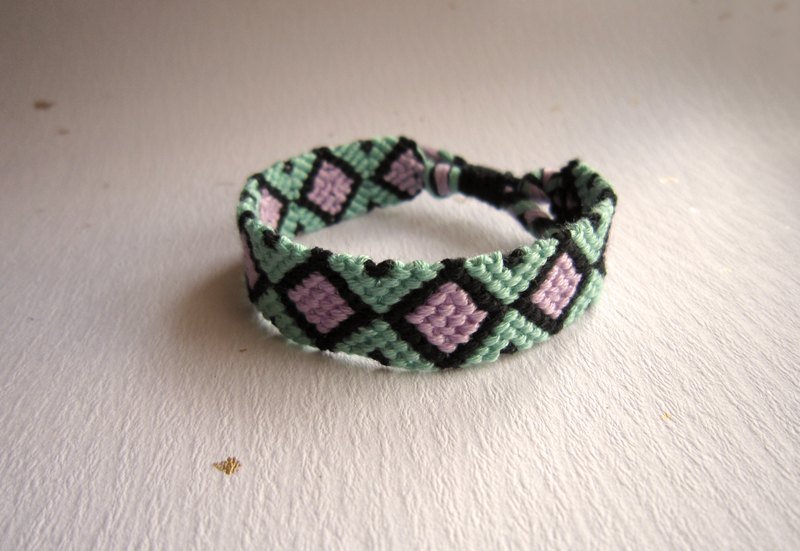 你是唯一 双色钻石幸运绳编织手环 (可选色) - 手链/手环 - 棉．麻 多色