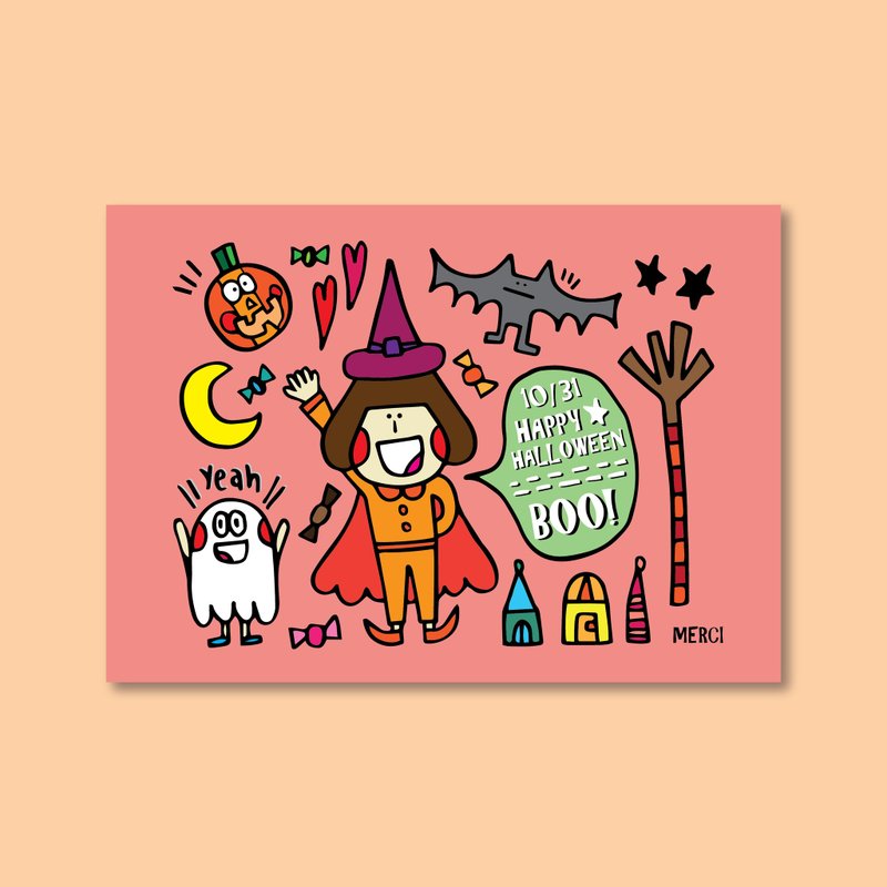 圣诞节 / 万圣节快乐“明信片” - 卡片/明信片 - 纸 多色