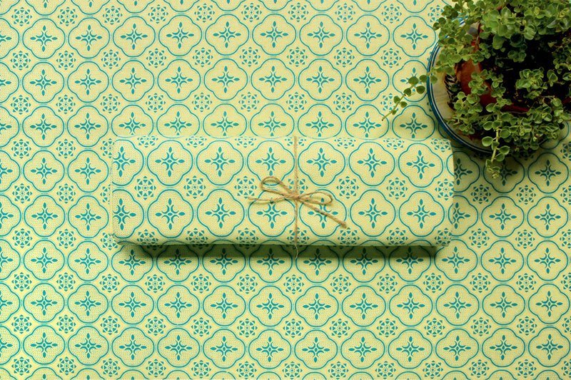 印花乐布料-玻璃海棠花纹/鸡尾酒黄色 - 其他 - 其他材质 黄色