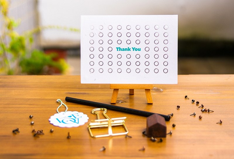 THANK YOU 种子感谢卡 毕业礼物/谢师礼 - 卡片/明信片 - 纸 白色