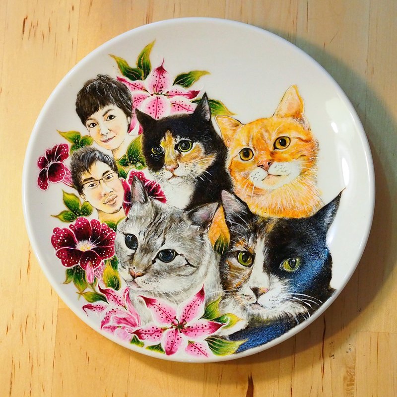 全家福8寸定制盘系列 - 浅碟/小碟子 - 其他材质 多色