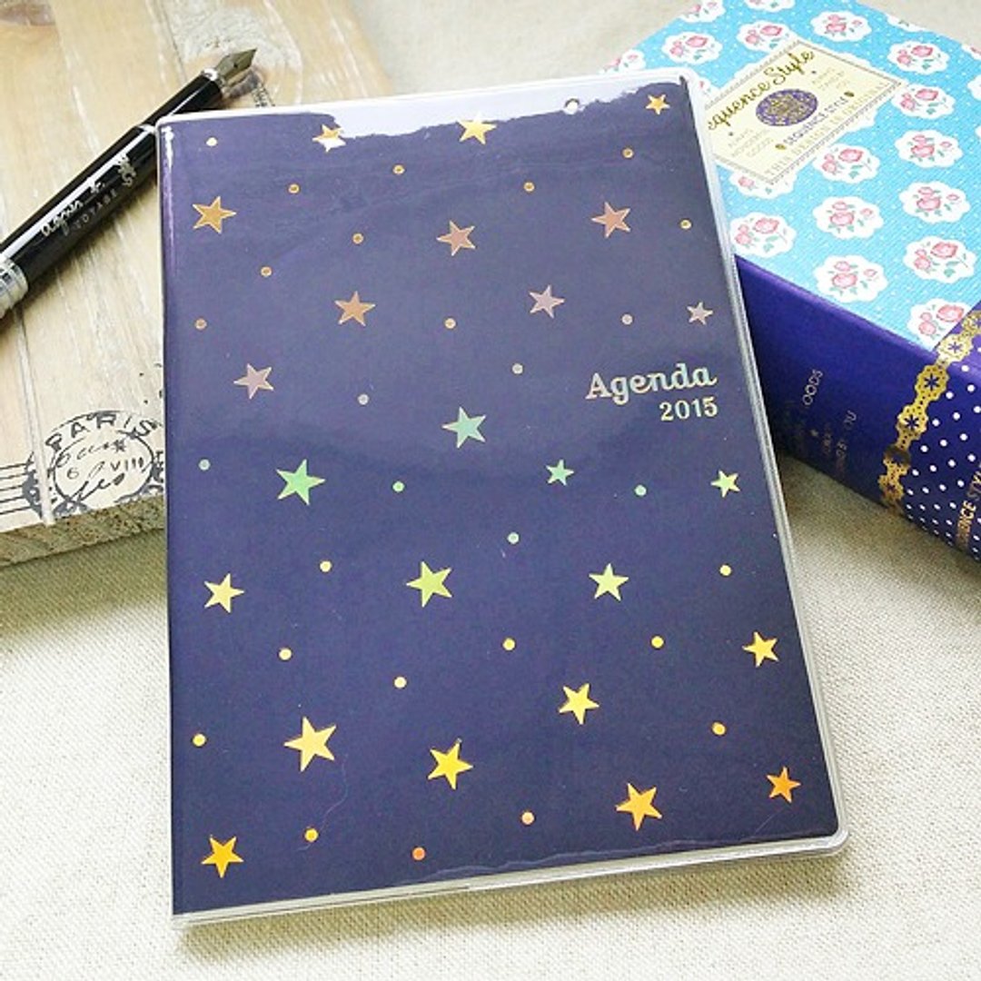 amifa 2015 迷你手帐+笔记本【27808 闪亮星星-海军蓝】 - 笔记本/手帐 - 纸 蓝色