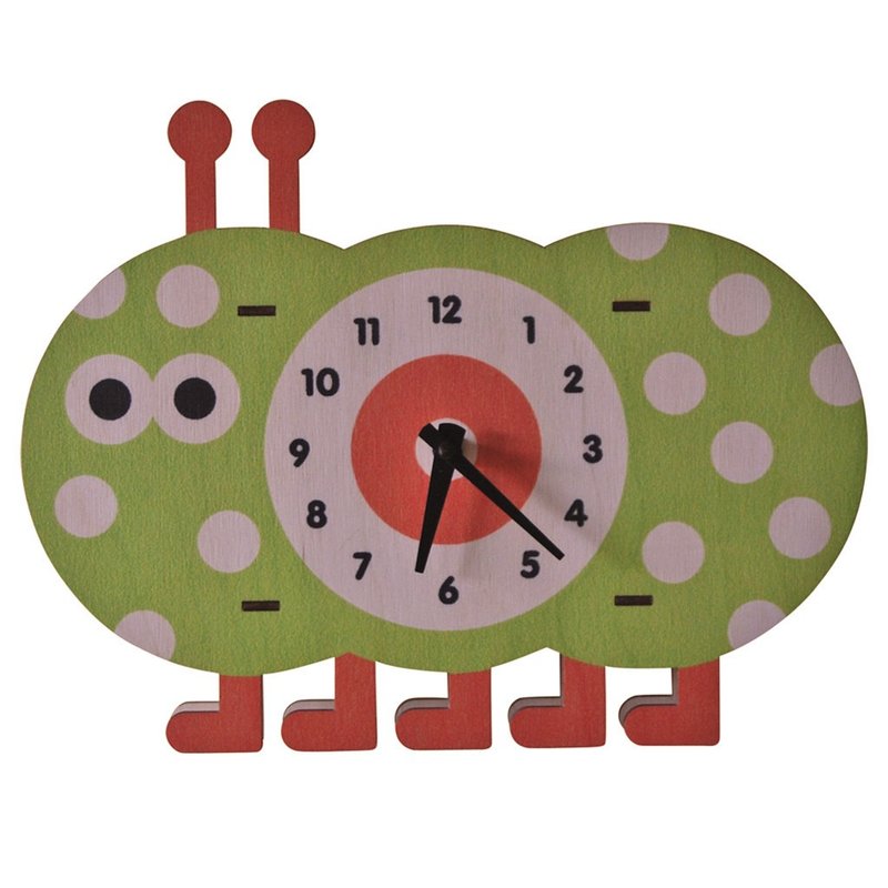 modern moose-3D挂钟-毛毛虫图样 时钟 - 时钟/闹钟 - 木头 黑色