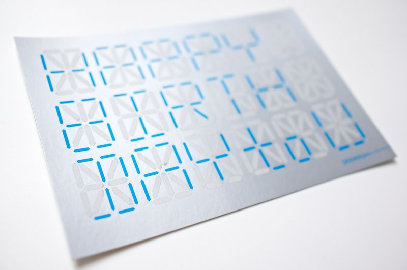 SCRATCH CARD 耶诞新年交换礼物/ 刮刮卡片－ 蓝 - 卡片/明信片 - 纸 蓝色