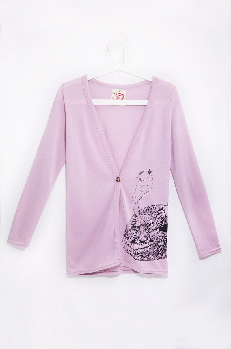 手感俐落感棉外套 / 质感长外套 - 爆炸兔 - 女装休闲/机能外套 - 棉．麻 粉红色