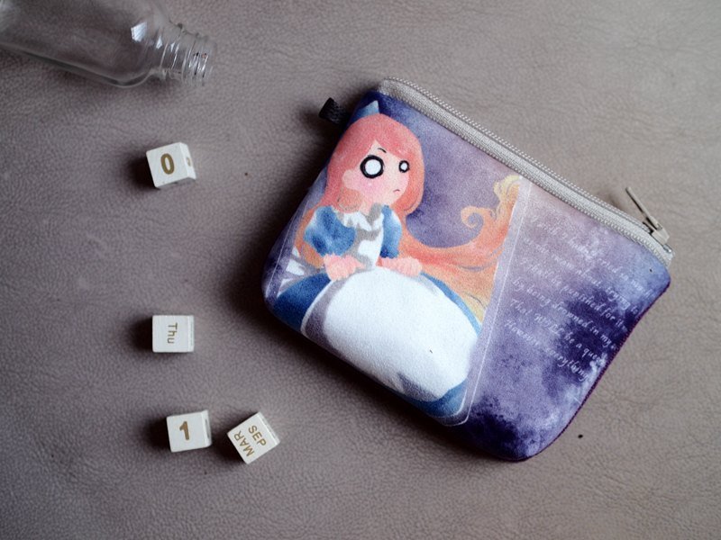 ZoeL * 夹层零钱包 * 瓶中Alice*自创Alice爱丽丝插画 - 零钱包 - 其他材质 紫色