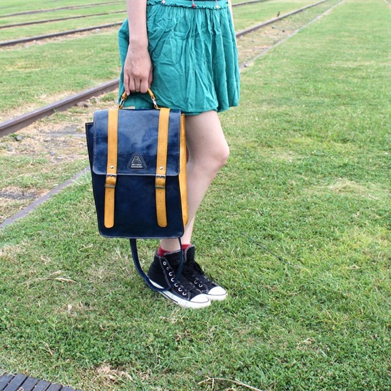 蓝色小时代 手提/肩背/后背【am-0261】 - 后背包/双肩包 - 人造皮革 蓝色