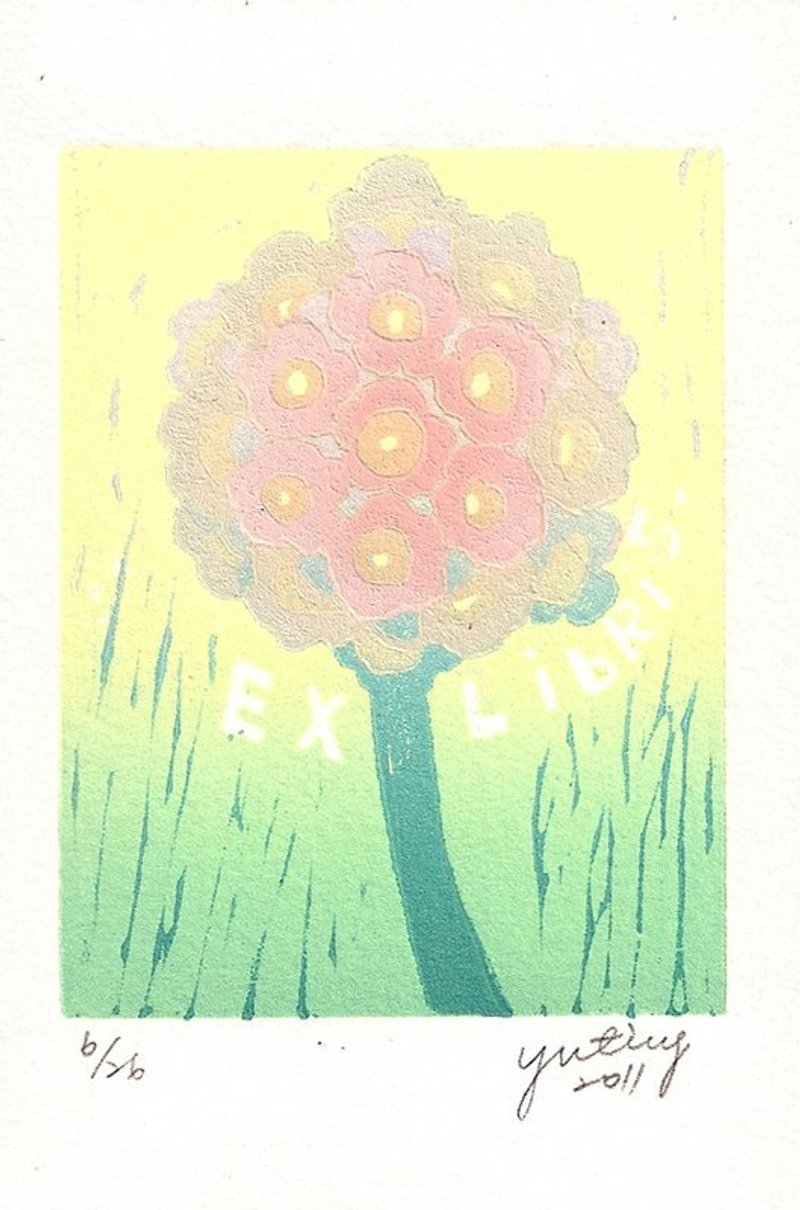 版画藏书票-球兰-苏钰婷 - 海报/装饰画/版画 - 纸 