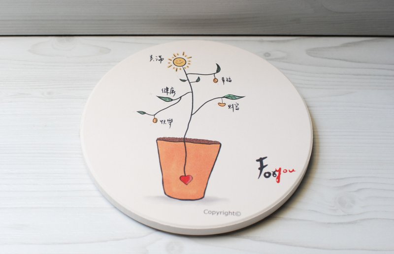 吸水杯垫-For You - 杯垫 - 其他材质 白色