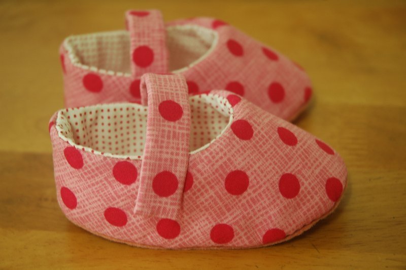 粉底红点点婴儿鞋 - 婴儿鞋 - 其他材质 红色