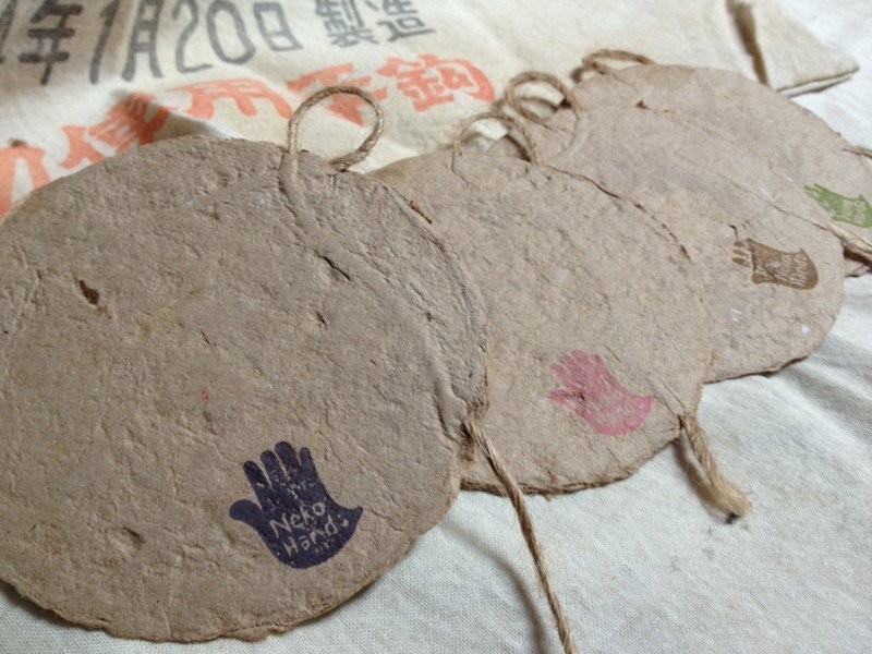 浑厚。手工纸杯垫 - 杯垫 - 纸 咖啡色