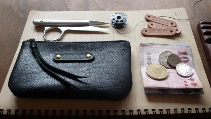 黑革万用袋-定制款 - 皮夹/钱包 - 真皮 黑色