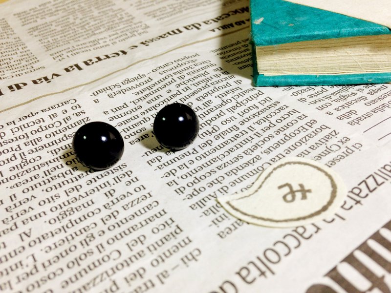 耳环｜黑崎保全的秘密（仅针式） - 耳环/耳夹 - 塑料 黑色