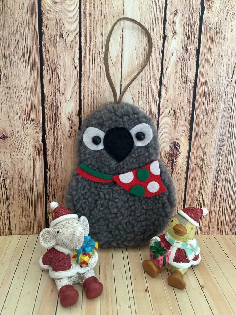 幸福限定。Happiness Only 。圣诞系列。圣诞小灰鹦鹉 - 玩偶/公仔 - 其他材质 