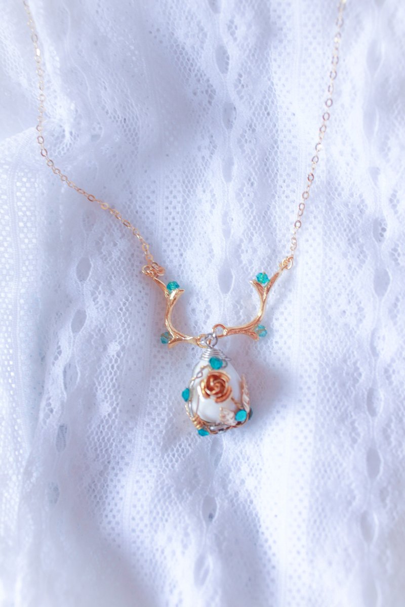 *弥露娜物语* 守护之子 项链 森林 奇幻 - 项链 - 宝石 绿色