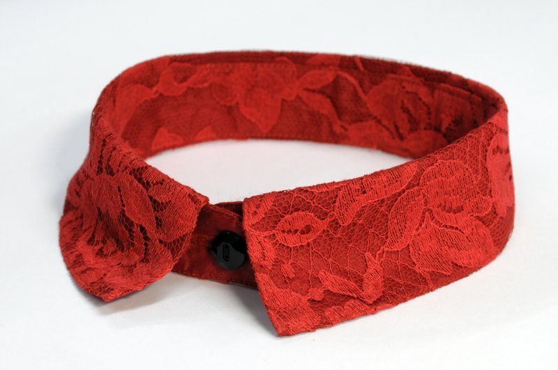 蕾丝衣领 - 其他 - 棉．麻 红色