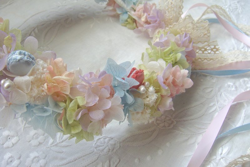 缤纷马卡龙 不凋花 手作/花冠 定制款 - 植栽/盆栽 - 植物．花 粉红色