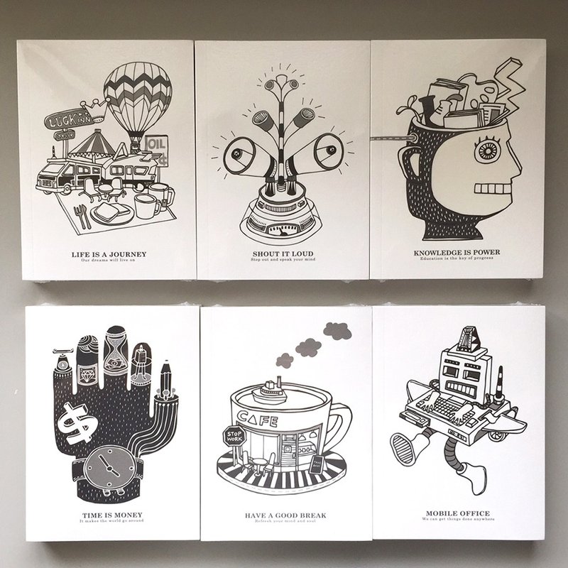 A6空白笔记本二入 随机出货 - 笔记本/手帐 - 纸 白色